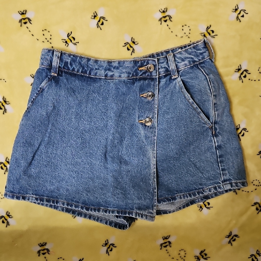 Zara Blue Jean Skort (Skirt/shorts) Asymmetrical Design